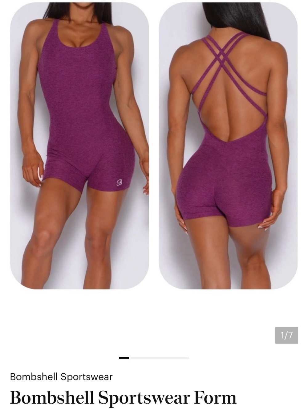 Bombshell Sportswear Form Bodysuit size S